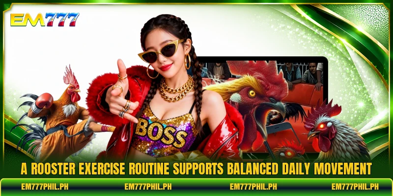 A rooster exercise routine supports balanced daily movement