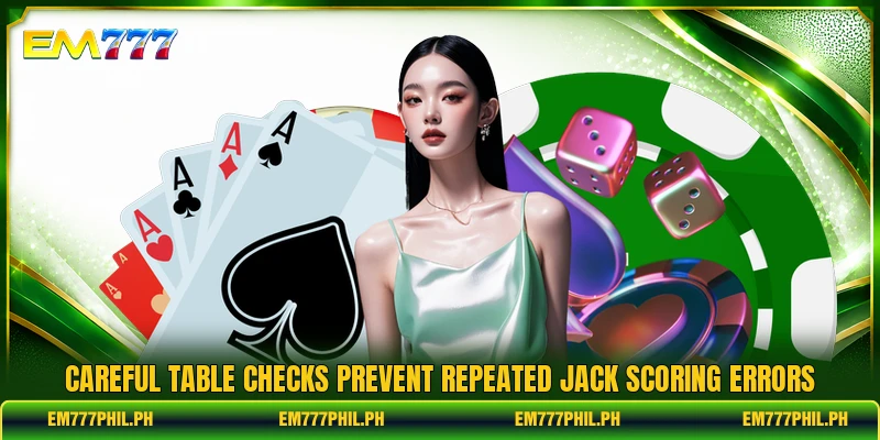 Careful table checks prevent repeated jack scoring errors