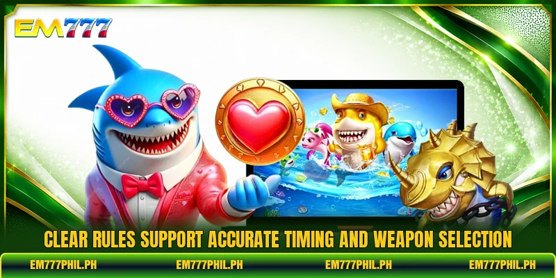 Clear rules support accurate timing and weapon selection