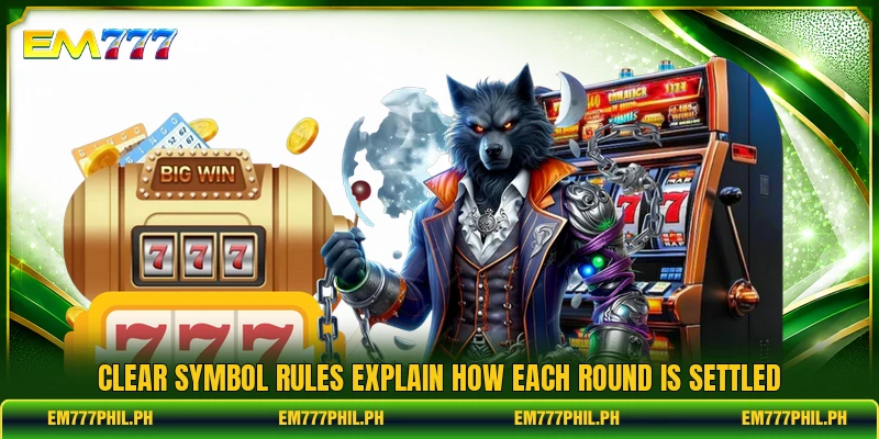 Clear symbol rules explain how each round is settled