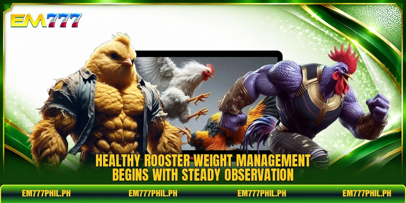 Healthy rooster weight management begins with steady observation