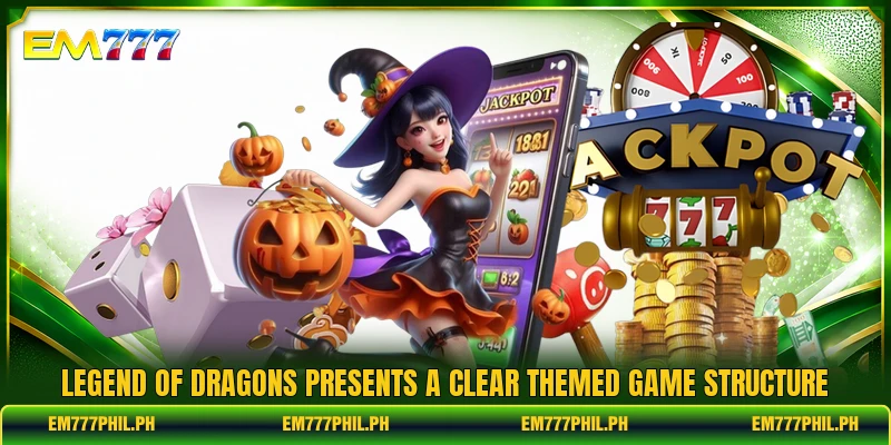 Legend of Dragons presents a clear themed game structure