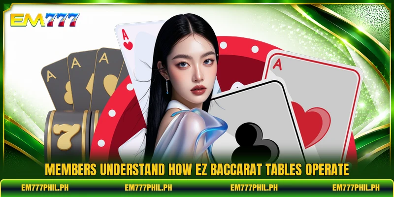 Members understand how EZ Baccarat tables operate