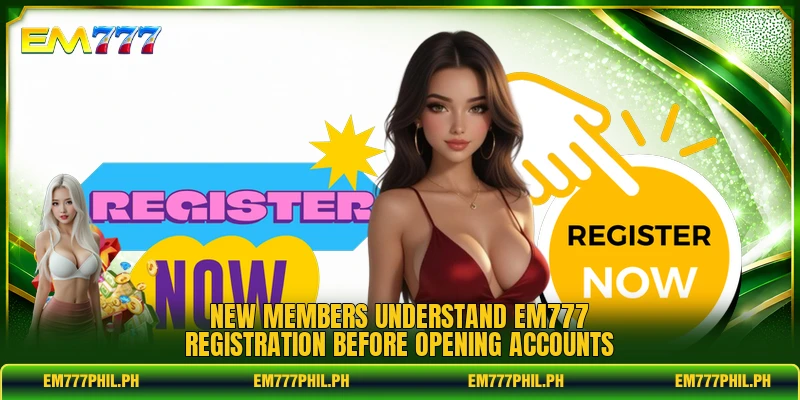 New members understand EM777 registration before opening accounts New members understand EM777 registration before opening accounts