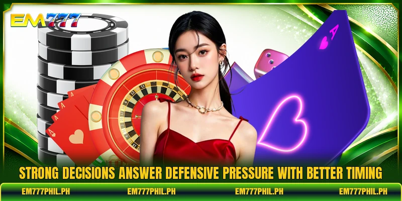 Strong decisions answer defensive pressure with better timing